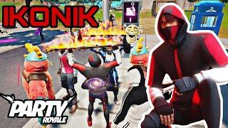 Fortnite  IKONIK Flexing & Emote Battling People In Party Royale 