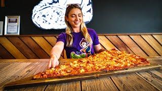 No Woman Has Ever Finished Australias Biggest Pizza Slice  Georges Big Slice Pizza Challenge