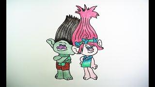 How To Draw Poppy Branch Trolls Cartoon