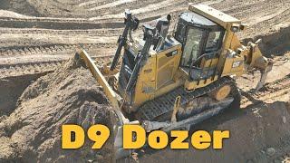 D9T Dozer Pushing Sand