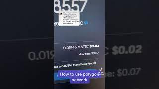 How to use polygon network to avoid high gas fees #polygon #crypto #eth #erc20