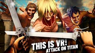 This AWESOME Attack on Titan VR Game is FREE  Quest 3 PC VR Gameplay