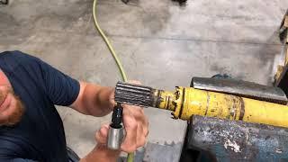 Fixing damaged splines on a drive shaft