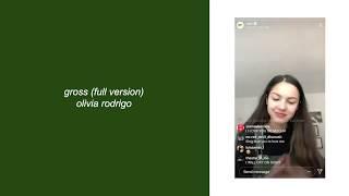 gross full version - olivia rodrigo lyrics