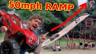 50 RC Cars on GIANT ramp -  Best RC event ever