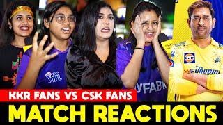 CSK Fans Troll KKR Fans at Eden Gardens  CSK KKR Match Public Reactions  Dhoni  IPL 2023