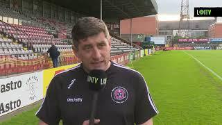 Post-match v Cork City Declan Devine