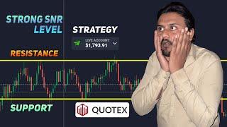 Quotex strong support and resistance  How to find snr level in quotex  Quotex new strategy