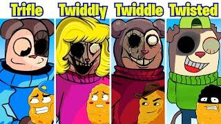 FNF TWISTEDTOES VS TWIDDLYDINKS VS TRIFLETHUMB VS TWIDDLEFINGER Friday Night Funkin