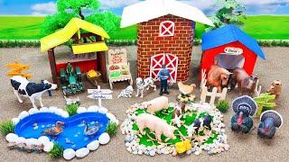 DIY Creative Miniature Farm Diorama - Cattle Farm - Horse Stable - Barn Animals - Mini Tractor