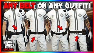 *NEW WORKAROUND* How To Get ANY BELT On Any Outfit Glitch In GTA 5 Online 1.69 NO TRANSFER GLITCH