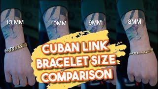 Comparing 7-13mm Width Cuban Link Bracelets  Miami Cuban Link Sizing