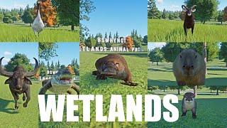 Wetlands Animal Pack DLC Animals Speed Races in Planet Zoo   NEW DLC Nile Lechwe Red-Crowned Crane