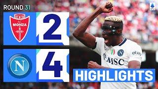 MONZA-NAPOLI 2-4  HIGHLIGHTS  Osimhen scores in six-goal thriller  Serie A 202324