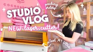 STUDIO VLOG  Packing 100+ Orders for my Small Biz  Decorating my Studio  xTool M1 Ultra