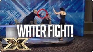 LOUIS WALSH THROWS WATER ON CONTESTANT  The X Factor UK Unforgettable Audition