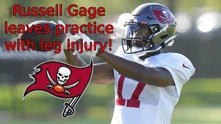 Breaking News Russell Gage exits practice with a leg injury Expected to miss some time