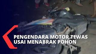 Seorang Pengendara Motor Tanpa Identitas Tewas Usai Menabrak Pohon Diduga Korban Hilang Kendali