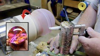 Woodturning - How I use my Vermec Sphere Jig to Make a Wood and Resin Sphere