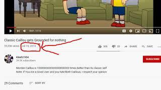 Kleeh1954 Was Made Classic Caillou gets Grounded for nothing Back in 2015