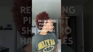recreating a Pinterest natural curly hair hairstyle ️ #twa #naturalhair