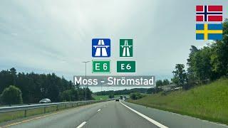 Driving in Norway and Sweden Motorveien E6 from Moss to Strömstad