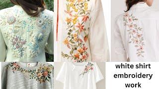 white embroidery shirt design  2024Latest embroidery designs 2024