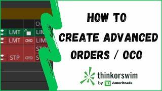 How To Create Advanced Orders  OCO Bracket  ThinkorSwim