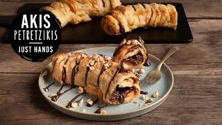 Banana and Chocolate Puff Pastry Rolls  Akis Petretzikis