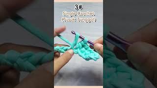 4 Crochet Stitch wajib untuk pemula #shorts