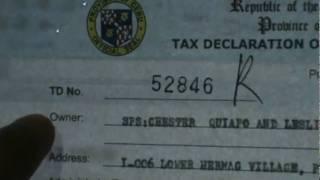 tax declaration of real property.MPG