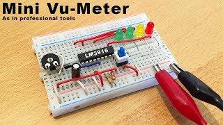 Mini LM3916 Vu-Meter with 4 LED + Electric diagram
