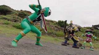 Power Rangers Dino Fury 28x05 - Green Ranger versus BoomtowerTiger Claw Zord Winning Attitude