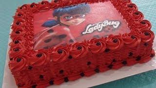 Ladybug Cake  With red roses of chantilly  Miraculous Party