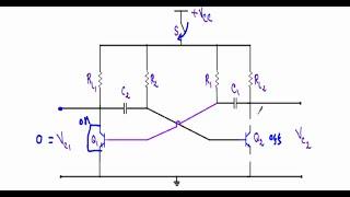 Astable Multivibrator using transistors  w subtitles