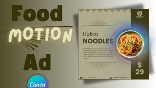 Food Motion Ad Commercial in Canva  Ad Commercial Tutorial