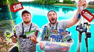 $100 vs $1000 Budget Fishing Challenge HUGE GIVEAWAY Featuring AYO Fishing