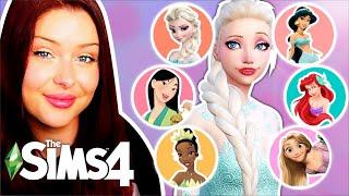 Creating Sims as Modern Disney Princesses in The Sims 4  Sims 4 Disney CAS Challenge CC