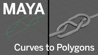 Maya How to Convert curves to polygons