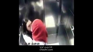 Kisses in the elevator surveillance cameras