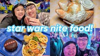 our first disneyland after dark star wars nite food events + birds bday 