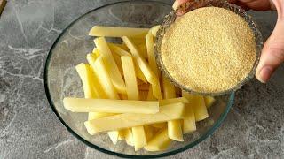 Mix Potatoes and Semolina.️ The Secret of Crispy French Fries.