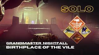 Solo Grandmaster Nightfall Birthplace of the Vile with Consecration Solar Titan Build - Destiny 2