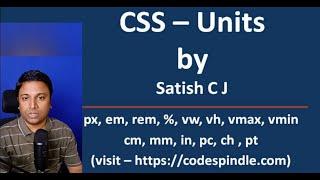 CSS Units  - px %  em  rem  vw vh vmax vmin ch pt cm mm in pc -  Demo
