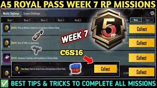 Season c6s16 Week7 Missions Explain  Pubg A5 Royal Pass Bgmi Week 7 Rp Missions •PUBG Mobile •
