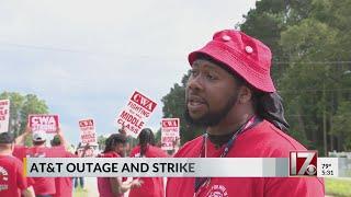 AT&T workers in NC among those on strike amid internet outage