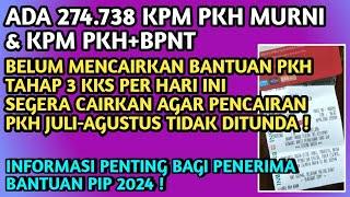 ADA 274.738 KPM PKH BELUM CAIRKAN SALDO PKH THP 3 KKS SEGERA CAIRKAN️INFO PENTING BANTUAN PIP 2024