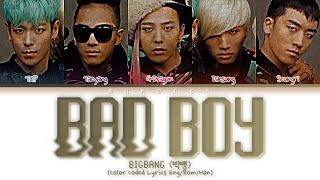 BIGBANG 빅뱅 BAD BOY Japanese Version Lyrics Color Coded Lyrics EngRomKan