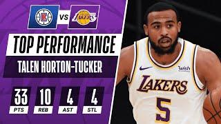 Talen Horton-Tucker ERUPTS For 33 PTS 10 REB 4 AST & 4 STL In Lakers W
