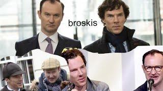 benedict cumberbatch and mark gatiss acting like real brothers sherlock and mycroft